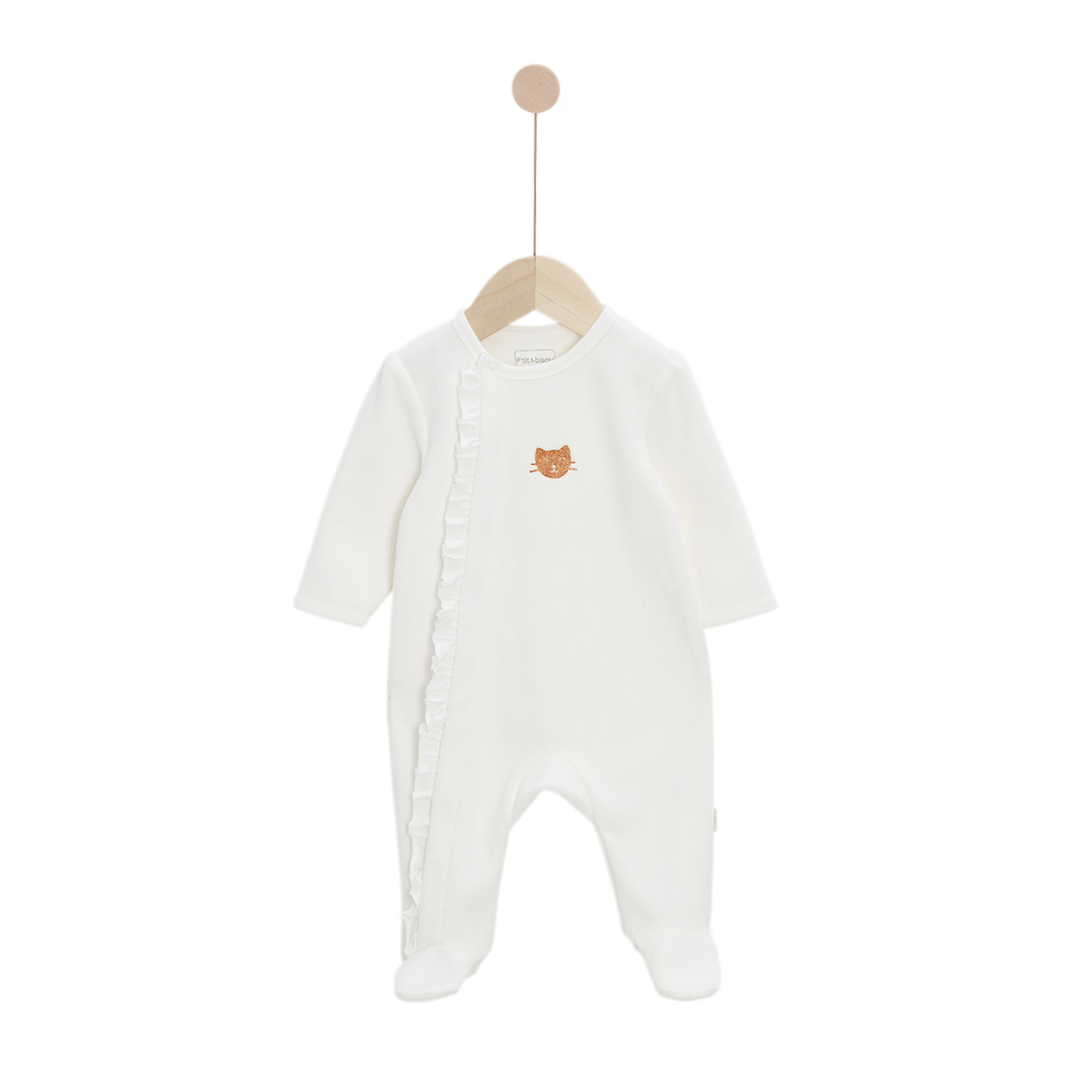 P’tit bisou - Pyjama Mon Trousseau Chaton Blanc Ecru Poudre BLANC P’tit bisou