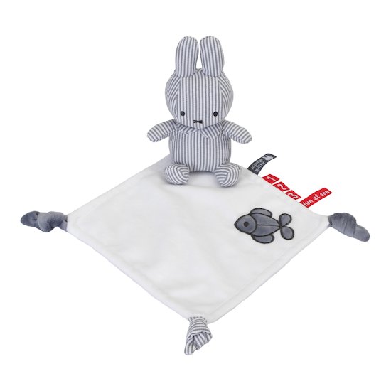 Miffy Doudou 3D Miffy Marinière Gris Rayé  
