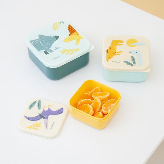 Miniland Lot de 3 boîtes à Lunch Jurassic Multicolore 