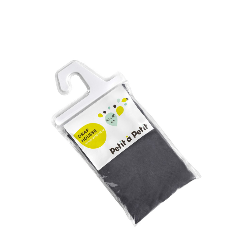 Drap housse jersey GRIS Petit à petit