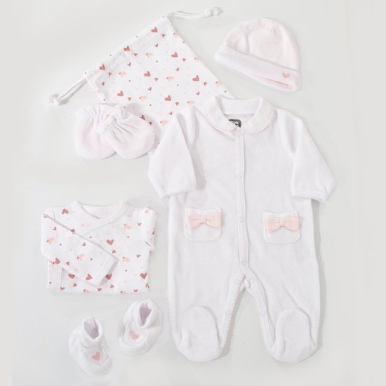 Kit Naissance 6Pcs Fille, Trousseau de naissance de Trois Kilos Sept