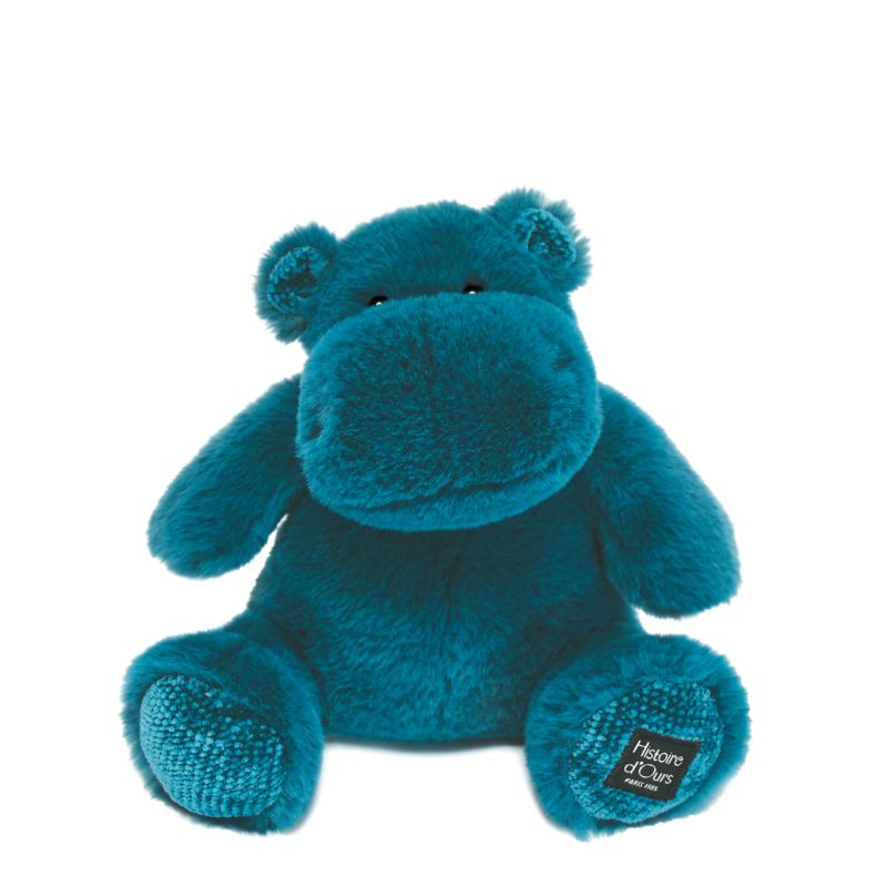 HISTOIRE D'OURS - Peluche Hippo BLEU Histoire d'Ours