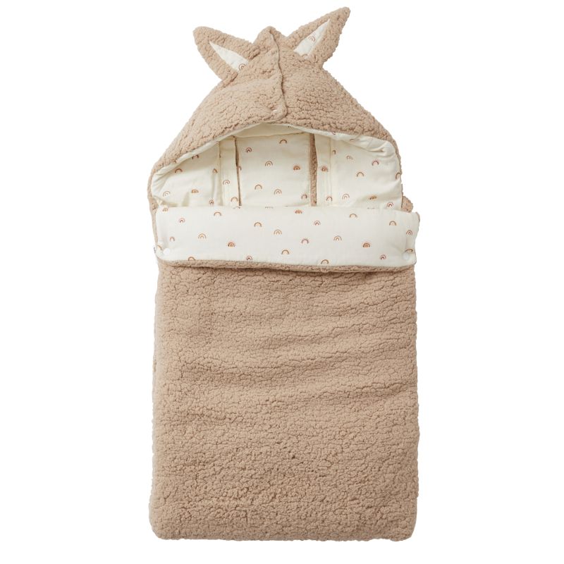 Nid d'ange en sherpa ourson doublé coton MULTICOLORE BB&Co