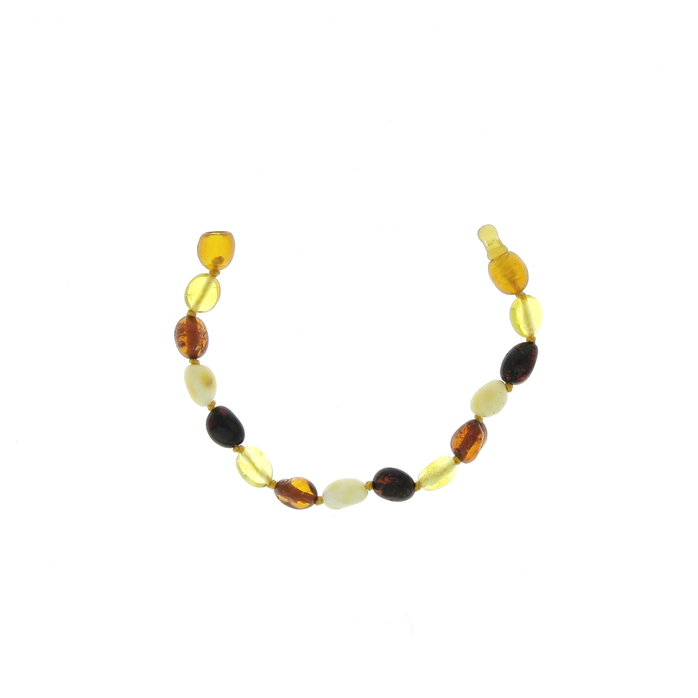 Bracelet enfant en ambre Baltique - forme olives MULTICOLORE BalticWay