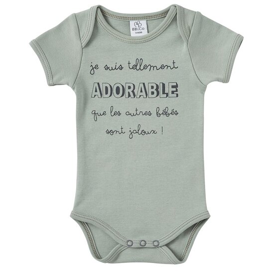 BB&Co Body manches courtes "adorable" Mixte 