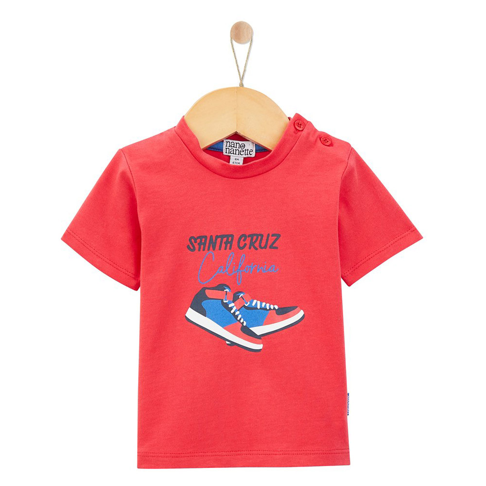 Tee Shirt Mc Santa Cruz Beach ROUGE Nano et Nanette