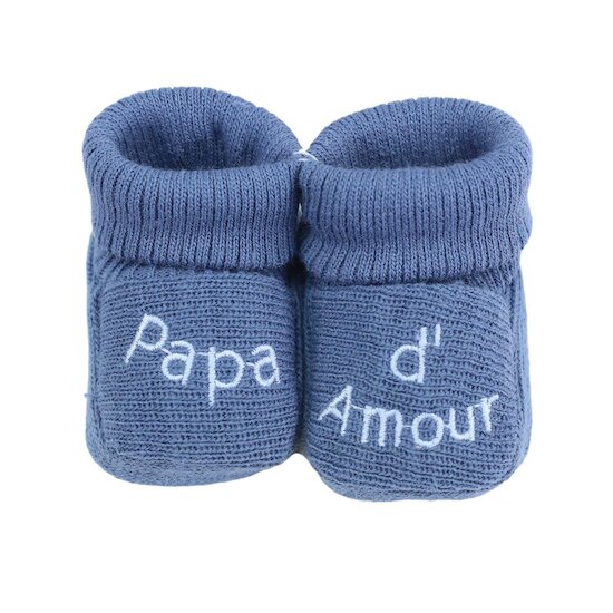 Trois Kilos Sept Chaussons papa et maman d'amour Multicolore  Trois Kilos Sept Chaussons papa et maman d'amour Multicolore
