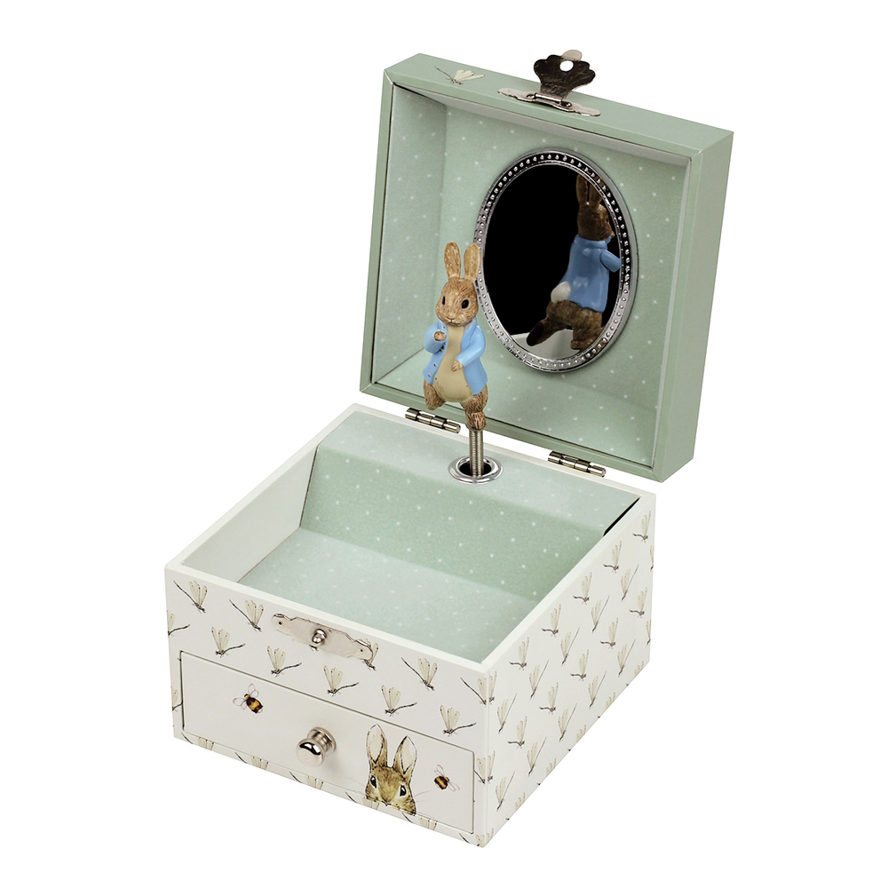 Trousselier - Boîte à musique Cube Peter Rabbit - Libellule VERT Trousselier