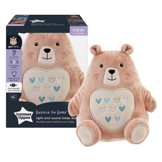 Tommee Tippee Peluche aide au sommeil Grofriend rechargeable - Bennie l'Ourson  