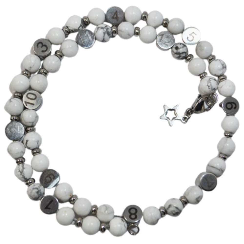 Bracelet d'allaitement pierre naturelle BLANC Irréversible Bijoux