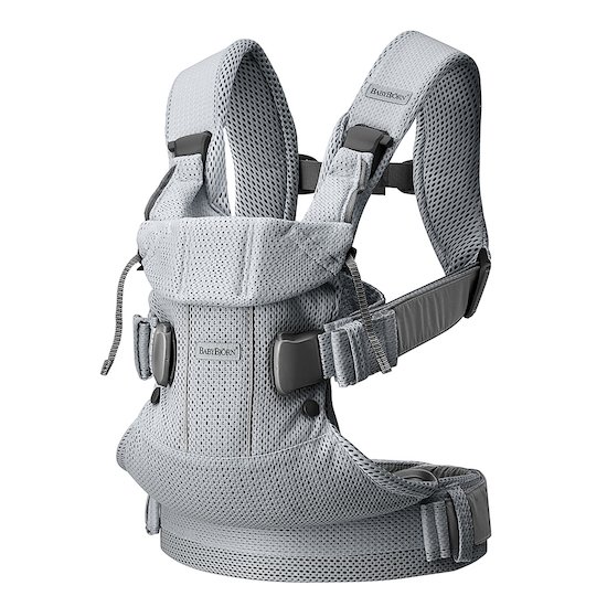 BabyBjörn Porte-bébé One Air Argent, Mesh 3D 