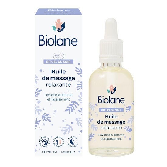 Biolane Huile de massage relaxante Lila et blanc 50 ml Biolane Huile de massage relaxante Lila et blanc 50 ml