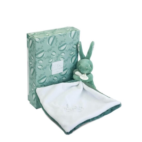 Doudou & Compagnie Lapin avec Doudou Vert 10 cm