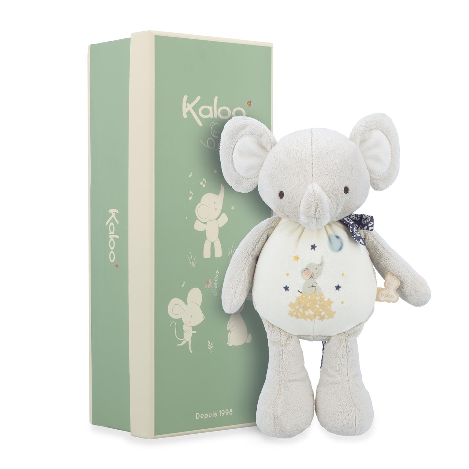 Peluche à Son Elephant GRIS Kaloo