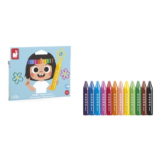 Janod Crayons de Cire Multicolore  Janod Crayons de Cire Multicolore