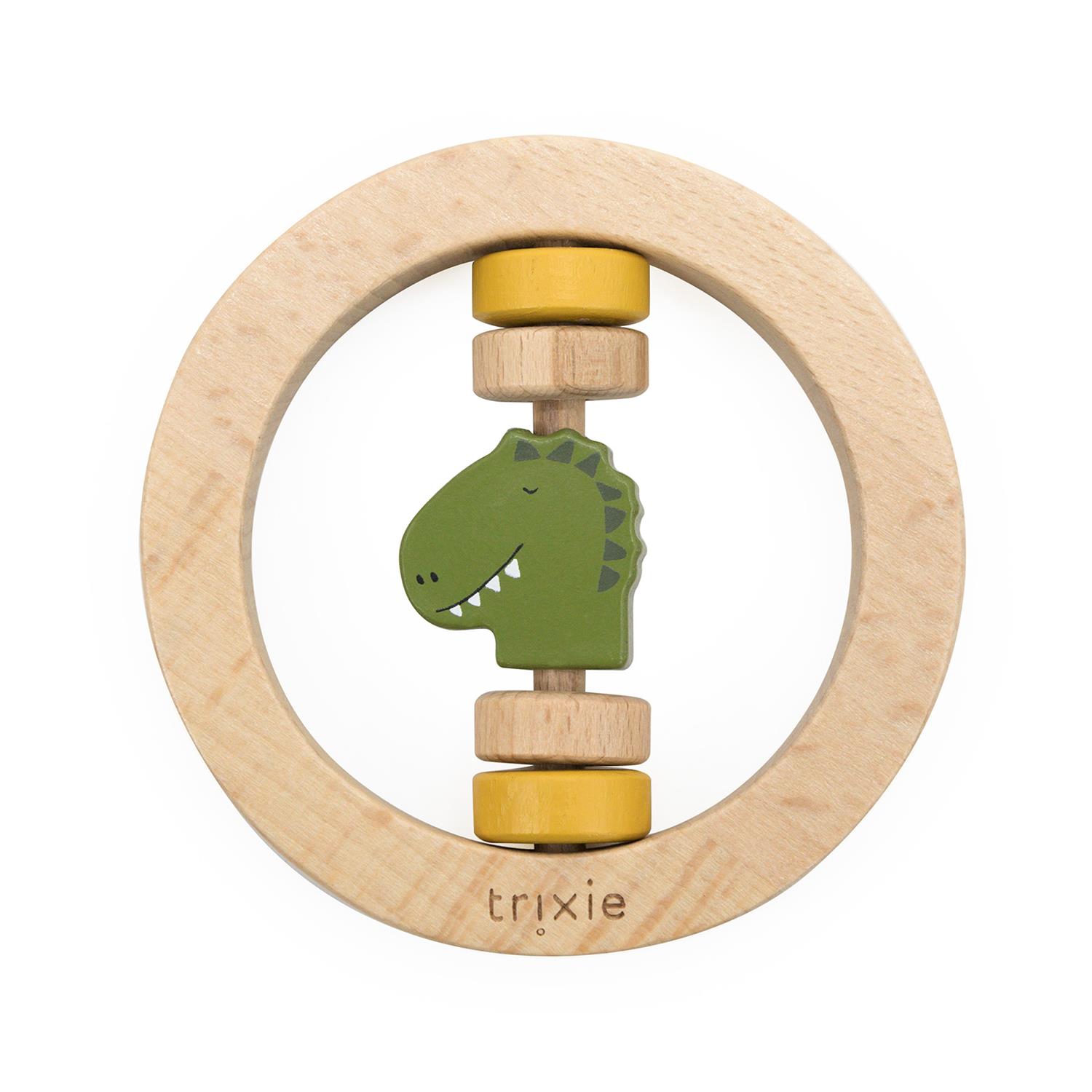 TRIXIE - Hochet Rond en bois  VERT Trixie