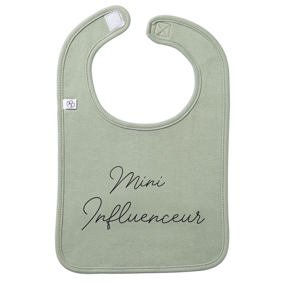 BB & Co - Bavoir "Mini Influenceur" VERT BB&Co