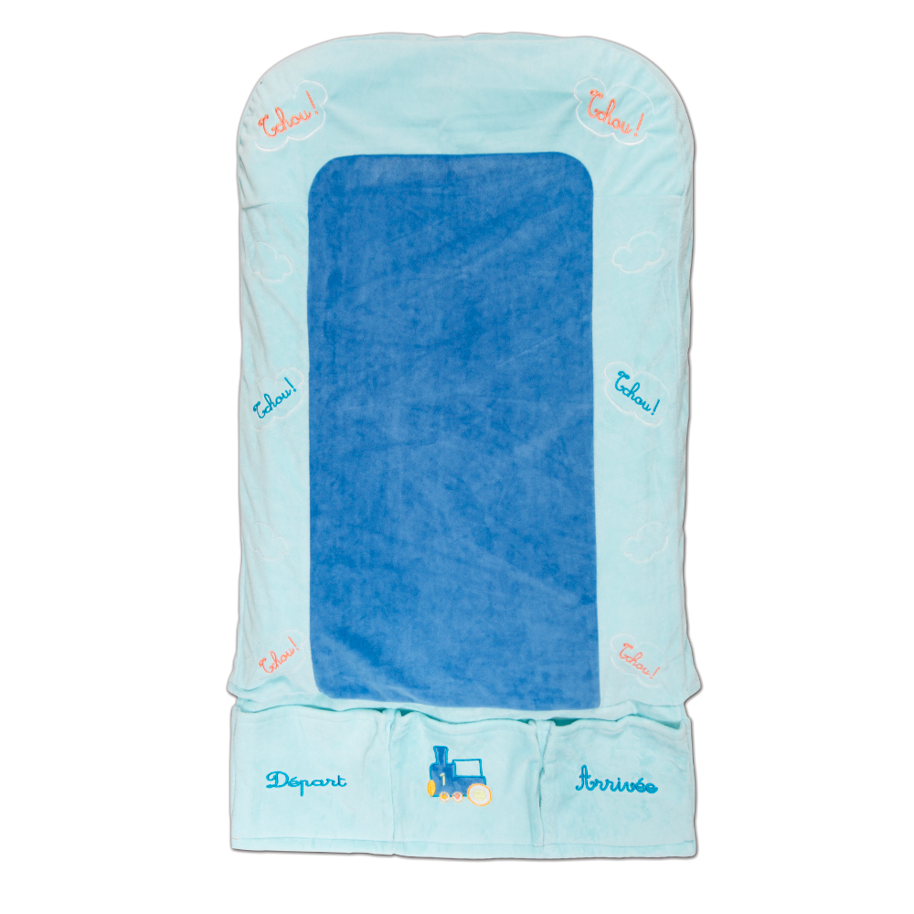 MATELAS A LANGER TRAIN BLEU Les Chatounets