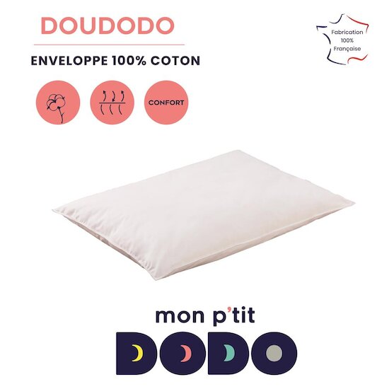 Mon P'tit Dodo Oreiller Doudodo Blanc 40x60 cm