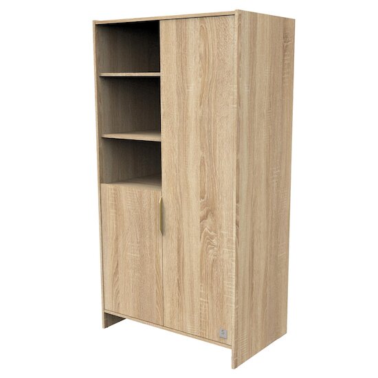 Sauthon Armoire 2 portes azur Chêne Doré  Sauthon Armoire 2 portes azur Chêne Doré