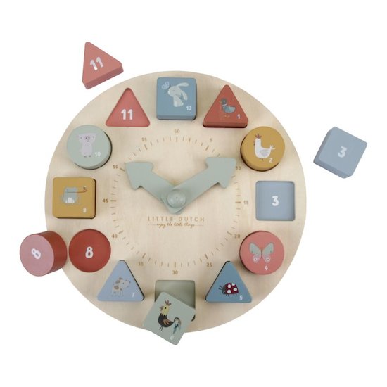 Little Dutch Puzzle horloge en bois Multicolore 