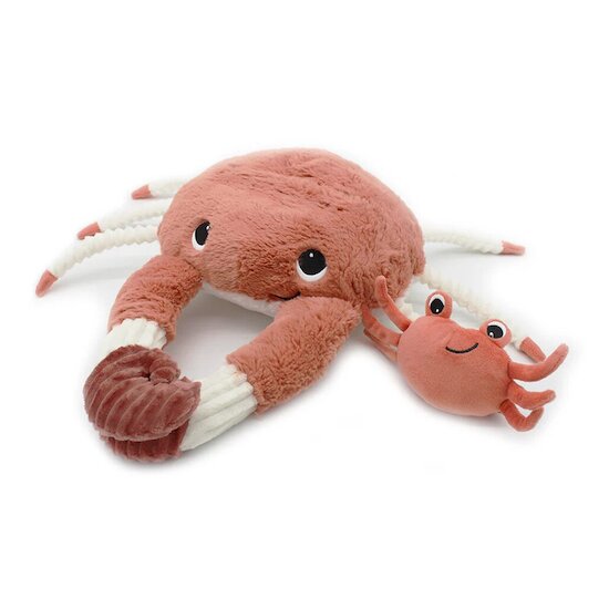 Les Déglingos Peluche Ptipotos Crabe terracotta 