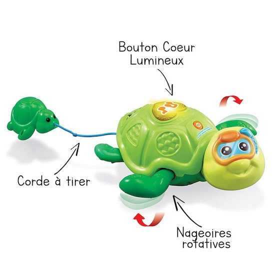 Vtech Baby Maman tortue et son bébé nageur Vert 