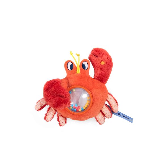 Moulin Roty Hochet billes crabe Les aventures de Paulie Rouge 14 cm Moulin Roty Hochet billes crabe Les aventures de Paulie Rouge 14 cm