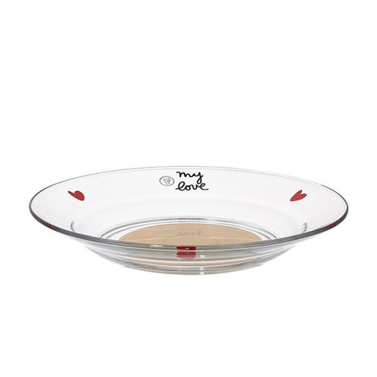 Le biberon Français Assiette Duralex avec ventouse Cœur  Le biberon Français Assiette Duralex avec ventouse Cœur