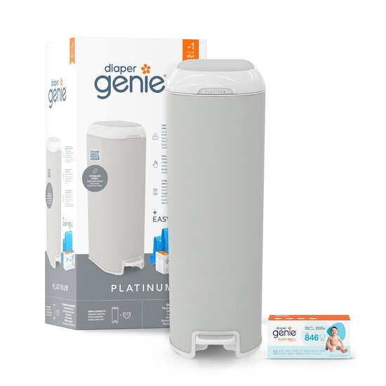 Diaper Genie Poubelle à couches Platinum Grise 