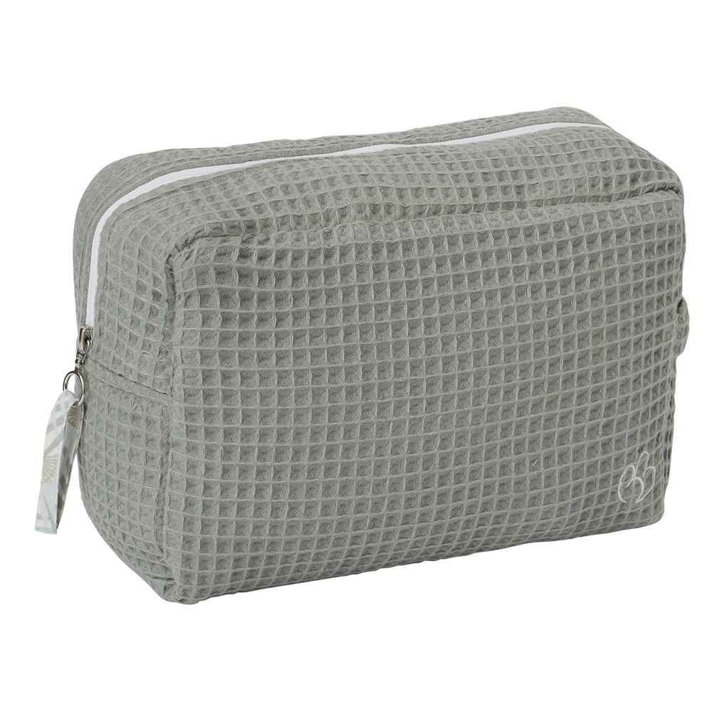 Trousse de toilette en nid d'abeille VERT BB&Co