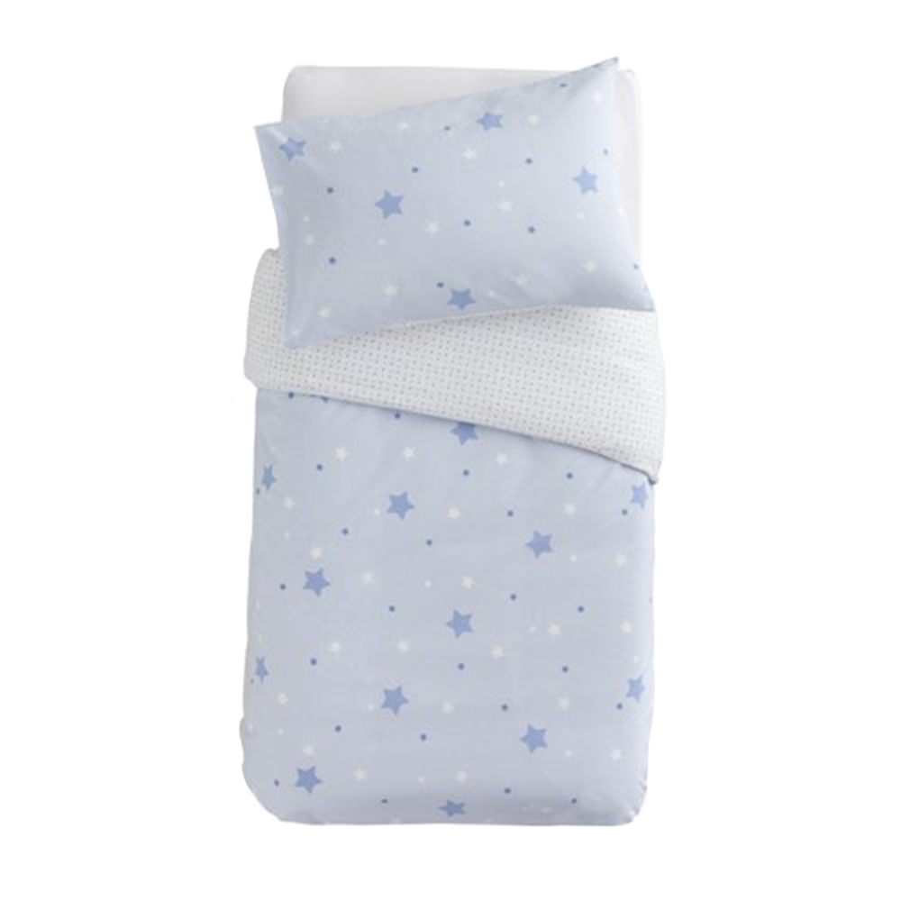 Housse de couette + taie d'oreiller Little stars MULTICOLORE Domiva