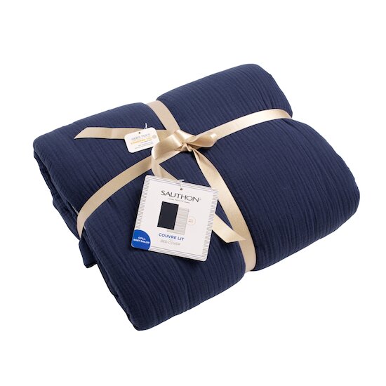 Sauthon Couvre lit  Baby Sailor Bleu 120 et 140 Sauthon Couvre lit  Baby Sailor Bleu 120 et 140