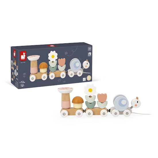 Janod Jeu éducatif Train Escargot Multicolore 