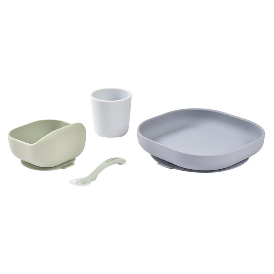 Béaba Coffret Repas Silicone 4 pièces Jungle  Béaba Coffret Repas Silicone 4 pièces Jungle