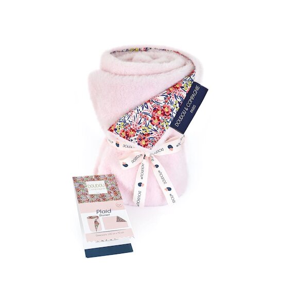 Doudou & Compagnie Plaid douceur BOH'AIME Rose  Doudou & Compagnie Plaid douceur BOH'AIME Rose