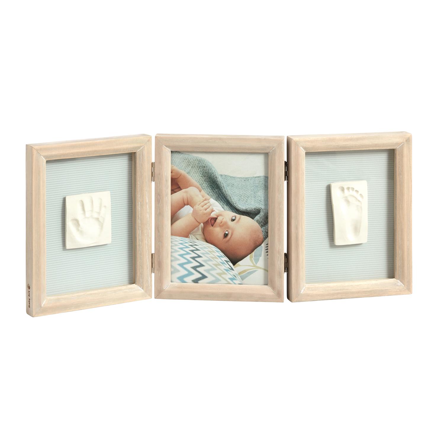 Cadre empreinte bébé : Tiny style bois et blanc