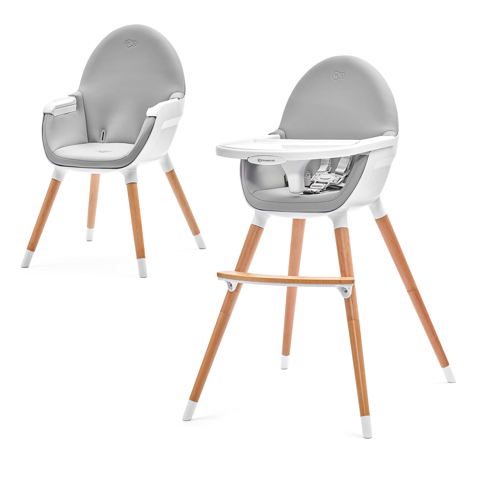 Chaise haute Fini GRIS Kinderkraft