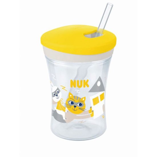 Nuk Action Cup Paille silicone Mixte Blanc 12 mois +