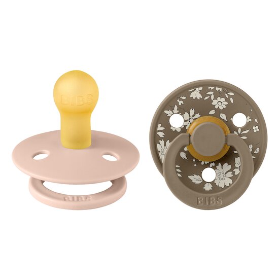 BIBS BIBS x Liberty Tétine Colour 2 Pack Blush/Dark Oak 0-6 mois