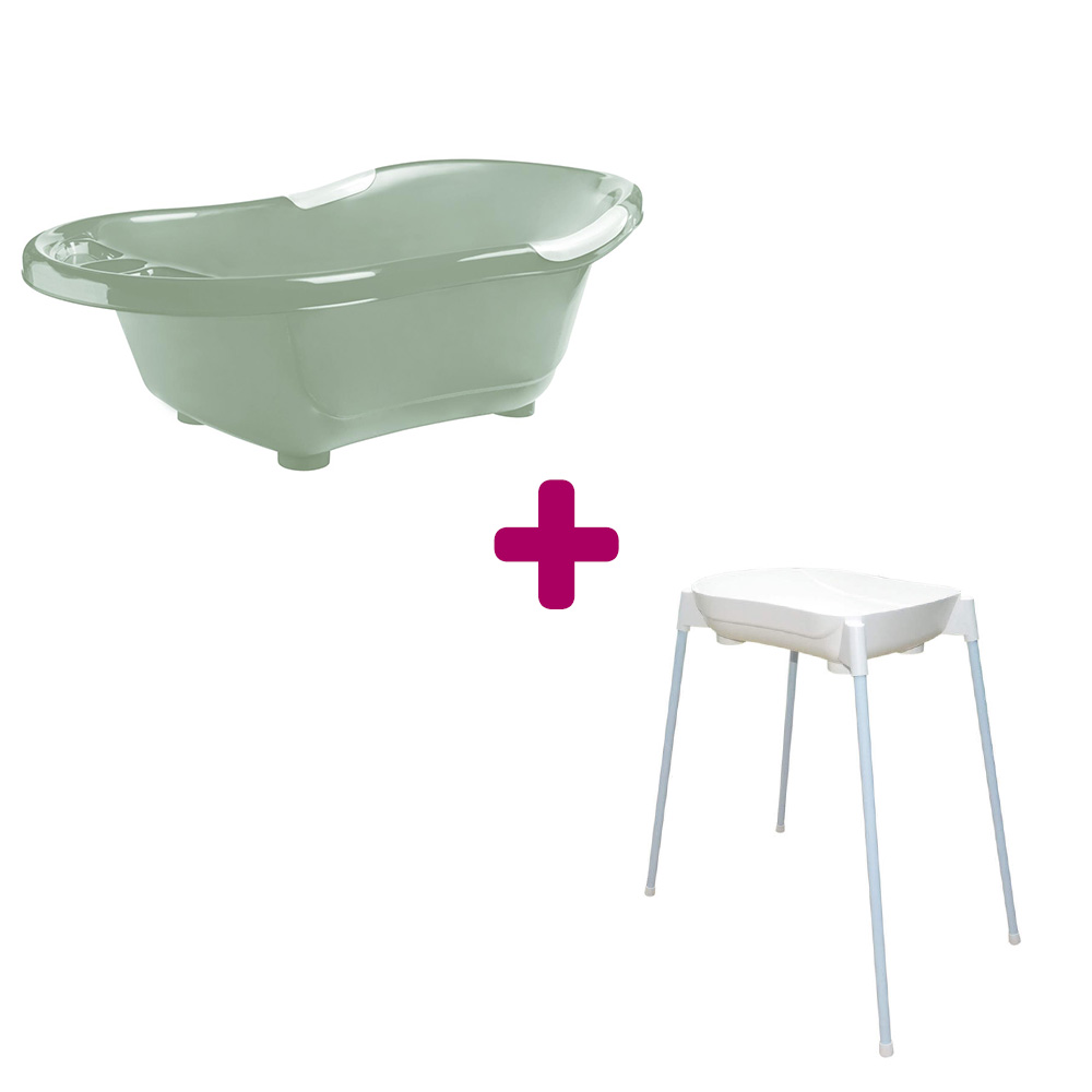 dBb Remond - Pack Baignoire vert sauge + grand support de baignoire avec tuyau  dBb Remond