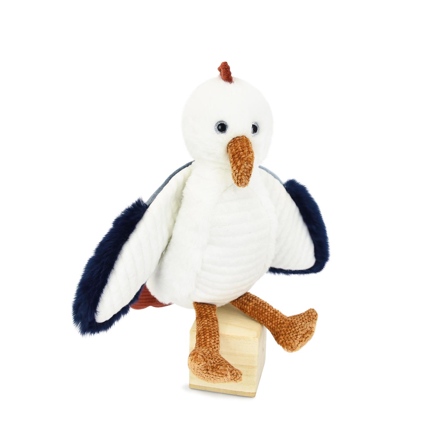 Doudou & Compagnie - Peluche trésors marins Mouette BLANC Doudou & Compagnie