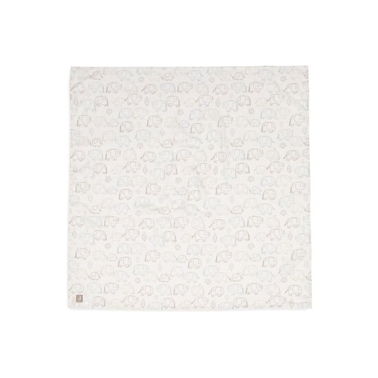 Jollein Lot de 2 Lange Gaze de Coton Large Elephant Tales Multicolore 115x115 cm