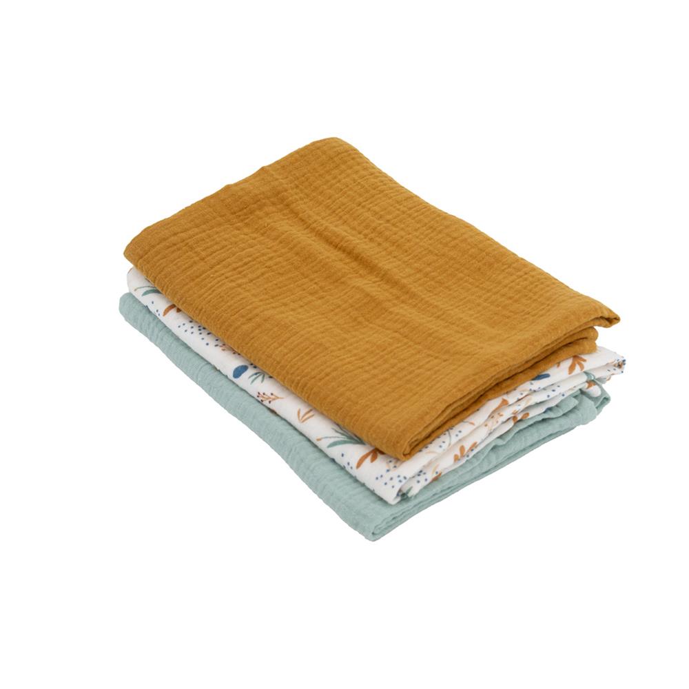 Domiva - Lot 3 Langes Mousseline MULTICOLORE Domiva