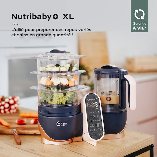 Babymoov Robot multifonction Nutribaby Plus XL Rose/Gris  Babymoov Robot multifonction Nutribaby Plus XL Rose/Gris