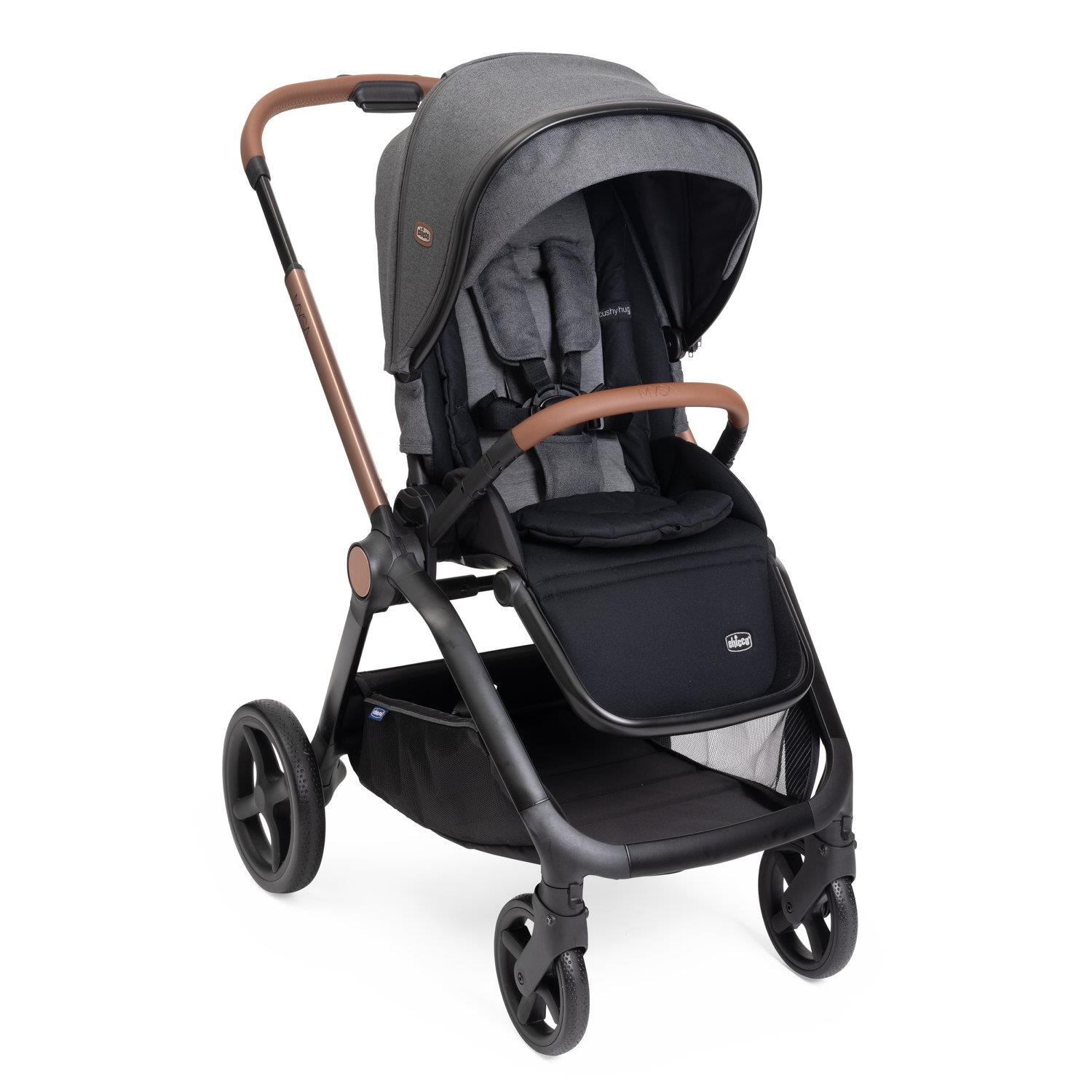 Poussette Mysa avec adaptateurs NOIR Chicco