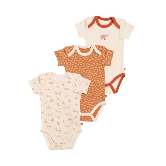 Sauthon Lot de 3 bodies manches courtes Orsino Beige 3 mois