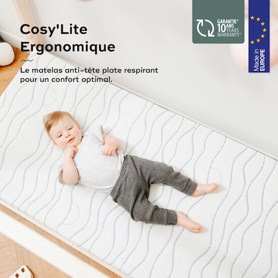 Babymoov Matelas Cosy'Lite ergonomique Blanc  Babymoov Matelas Cosy'Lite ergonomique Blanc