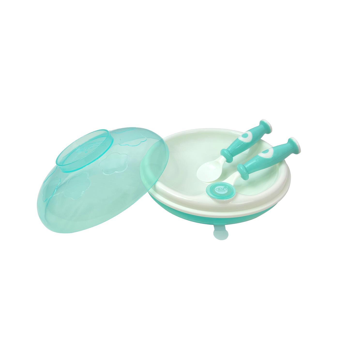 Assiette garde au chaud et couverts VERT dBb Remond