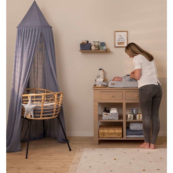 Little Dutch Housse pour matelas à langer Sailors Bay Blue  Little Dutch Housse pour matelas à langer Sailors Bay Blue